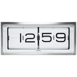 LEFF Amsterdam 24 Hour Brick Clock by Erwin Termaat Silver